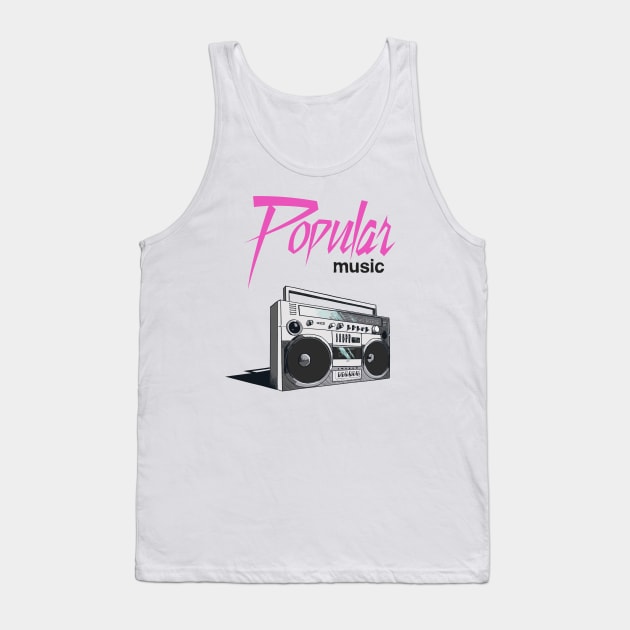 Classic Pop Music Logo Tank Top by popmusicpodcast